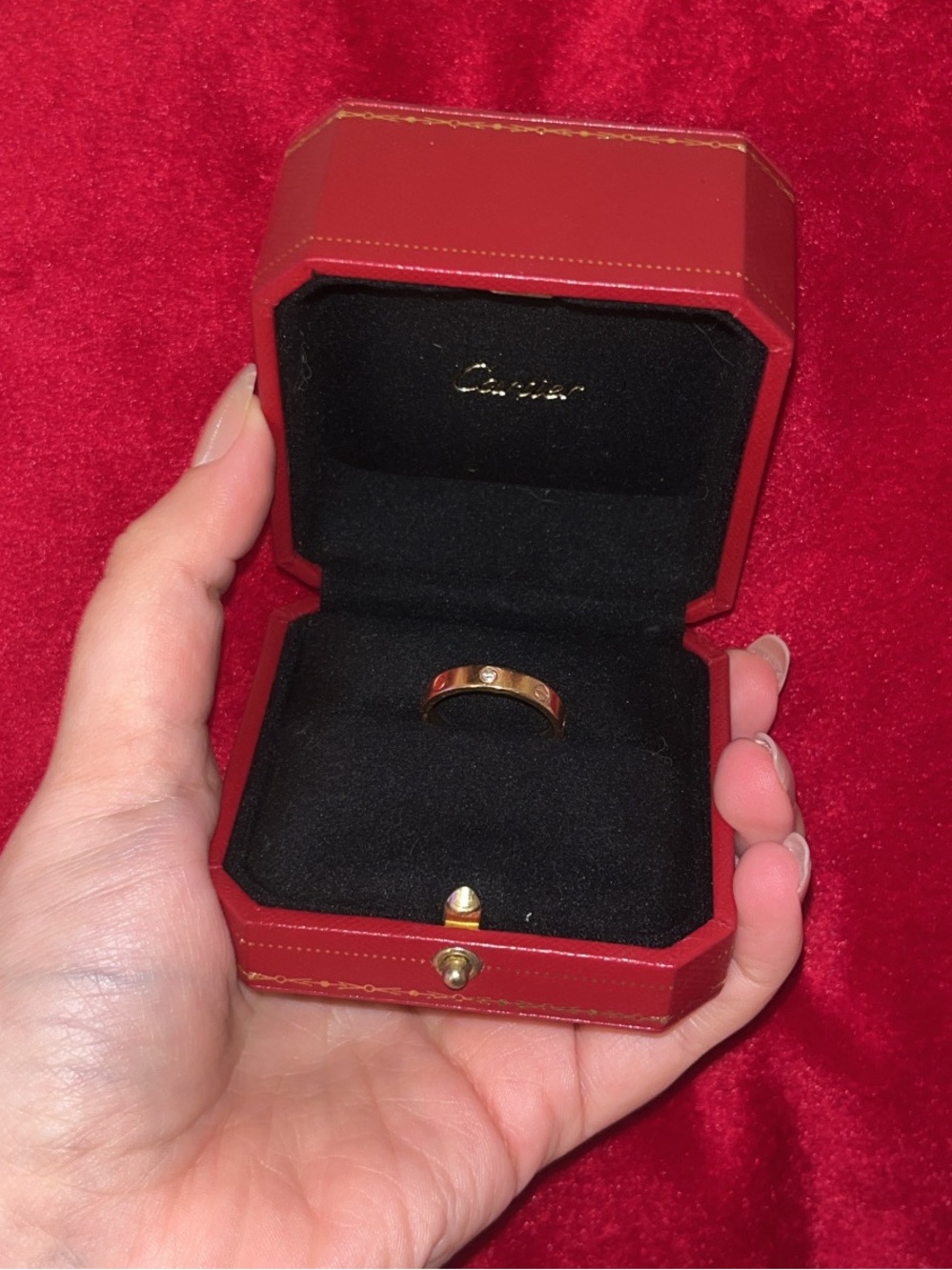 Cartier Rose Gold Love Ring with Single Diamond - Picture 6 of 8